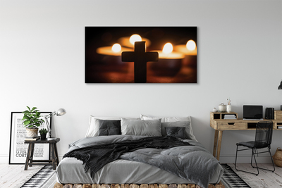 Obraz na płótnie Krzyż świeczki