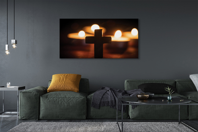 Obraz na płótnie Krzyż świeczki