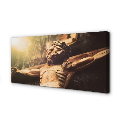 Obraz na płótnie Jezus z drewna