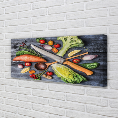 Duży obraz na płótnie Przygotowanie Warzywnego Posiłku