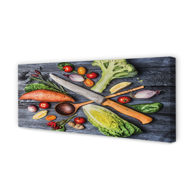 Duży obraz na płótnie Przygotowanie Warzywnego Posiłku