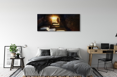 Duży obraz na płótnie Jaskinia, Krzyże i Słońce