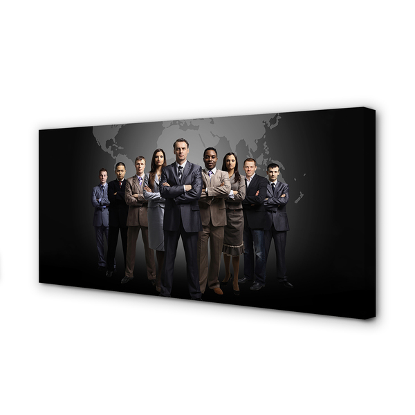 Duży obraz na płótnie Mapa z Ludźmi