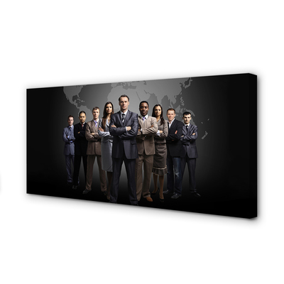 Duży obraz na płótnie Mapa z Ludźmi