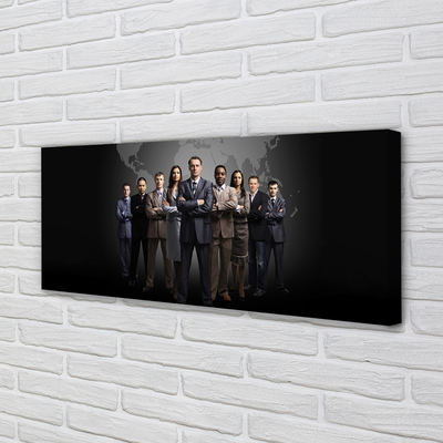 Duży obraz na płótnie Mapa z Ludźmi