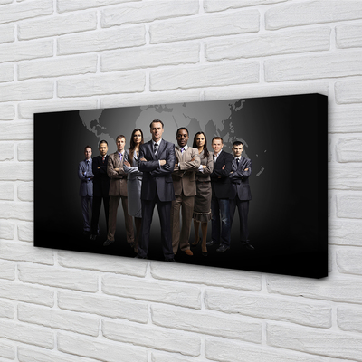 Duży obraz na płótnie Mapa z Ludźmi