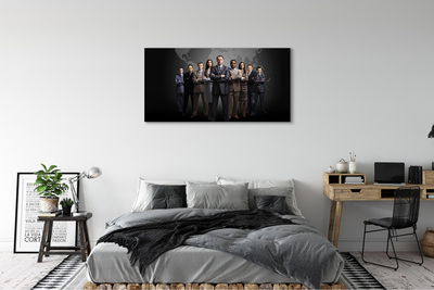 Duży obraz na płótnie Mapa z Ludźmi