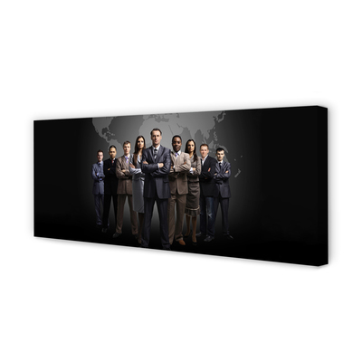 Duży obraz na płótnie Mapa z Ludźmi