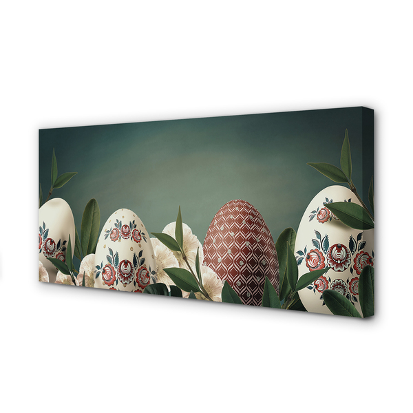 Obraz na płótnie Liście jajka kwiaty