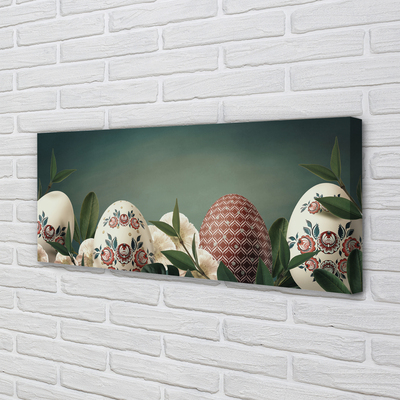 Fotoobraz na płótnie Liście, Jajka i Kwiaty