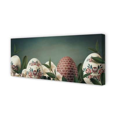 Obraz na płótnie Liście jajka kwiaty