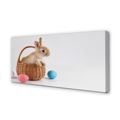 Duży obraz na płótnie Zające i Jajka Wielkanocne