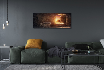 Duży obraz na płótnie Jaskinia, Krzyże i Słońce