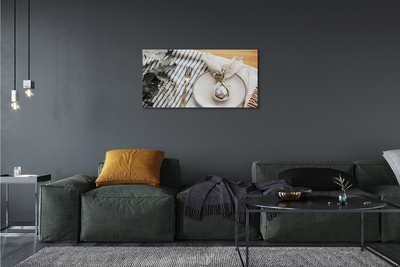 Duży obraz na płótnie Talerz z Kwiatami i Jajkiem