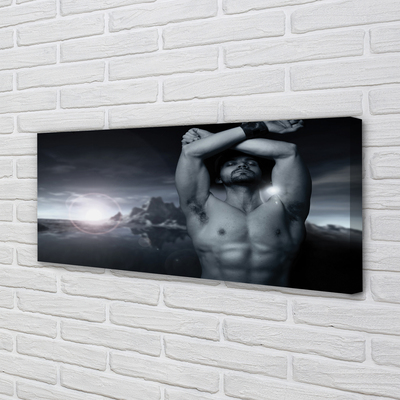 Zdjęcie na płótnie Mężczyzna w Górach