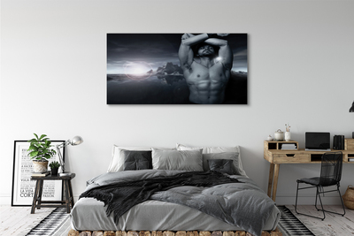 Zdjęcie na płótnie Mężczyzna w Górach