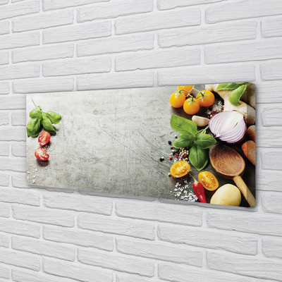 Obraz canvas na ścianę Klasyczne Przyprawy i Cebula
