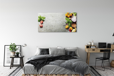 Obraz canvas na ścianę Klasyczne Przyprawy i Cebula