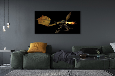 Zdjęcie na płótnie Smok Zionący Ogniem