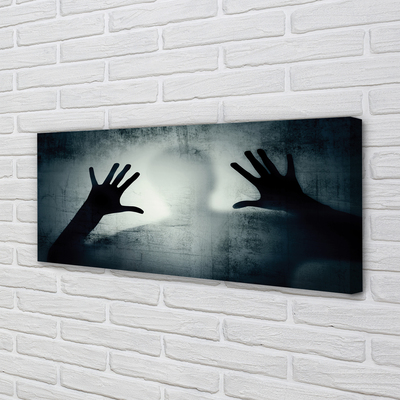 Obraz na płótnie Cień Rąk i Głowy