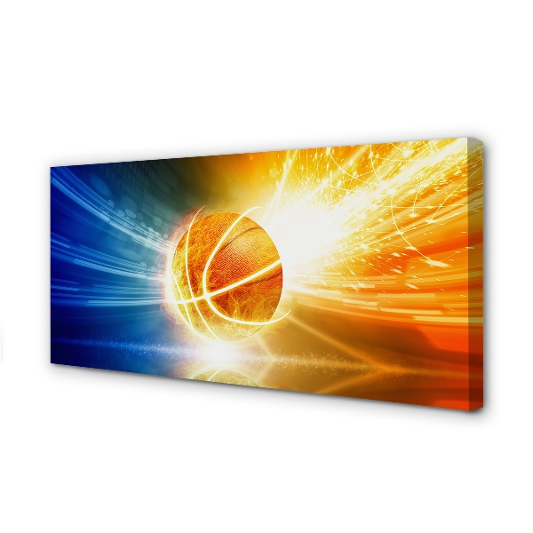 Obraz drukowany na płótnie Wieczorny Trening Koszykówki