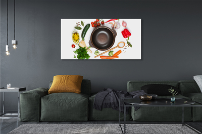 Obraz na płótnie Łyżka pomidorki pietruszka