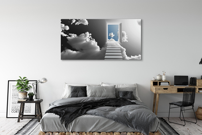 Zdjęcie na płótnie Schody do Drzwi w Chmurach