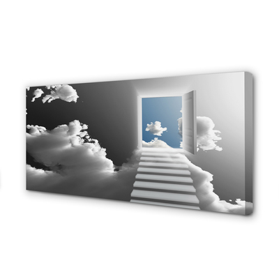 Obraz na płótnie Niebo schody drzwi