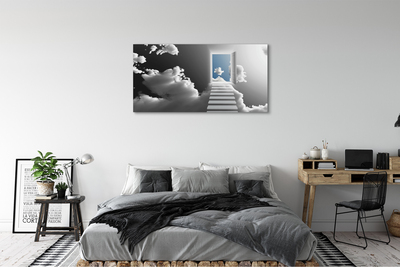 Zdjęcie na płótnie Schody do Drzwi w Chmurach