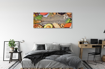 Obraz na płótnie Fasola brokuł awokado orzechy