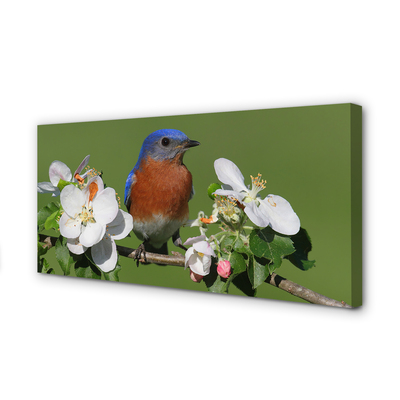 Duży obraz na płótnie Papuga wśród Kwiatów