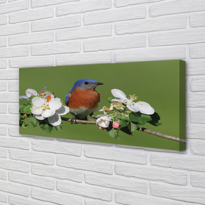 Duży obraz na płótnie Papuga wśród Kwiatów