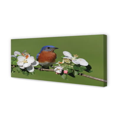 Duży obraz na płótnie Papuga wśród Kwiatów