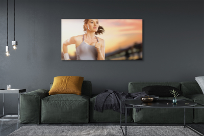 Duży obraz na płótnie Kobieta na Tle Nieba