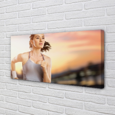 Duży obraz na płótnie Kobieta na Tle Nieba