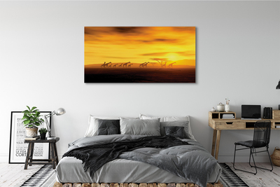 Duży obraz na płótnie Drzewo i Żyrafy pod Niebem