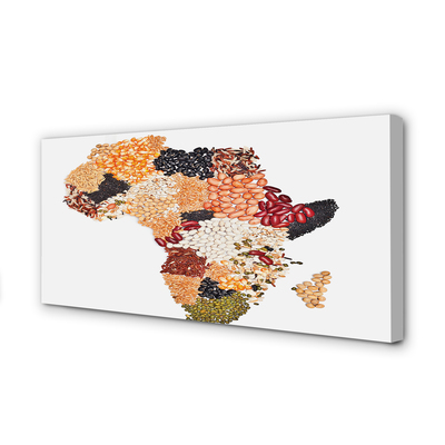 Duży obraz na płótnie Mapa z Przyprawami