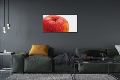 Obraz na płótnie Kropelki wody na jabłku