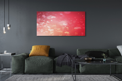 Obraz drukowany na płótnie Miłość na Czerwonym Tle