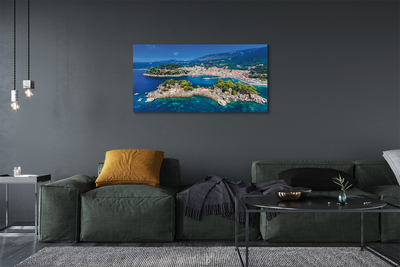 Obraz na płótnie Grecja Panorama miasto morze
