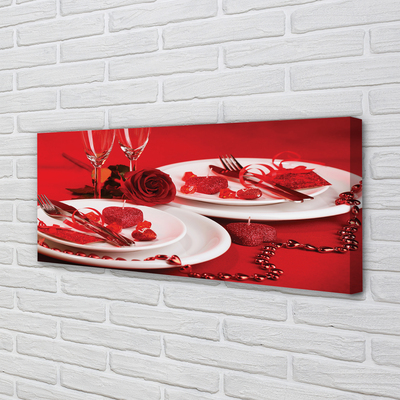 Fotoobraz na płótnie Róża i Miłosny Toast