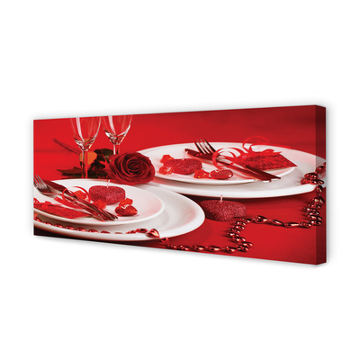 Fotoobraz na płótnie Róża i Miłosny Toast