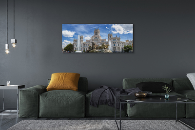 Obraz na płótnie Hiszpania Fontanna pałac Madryt