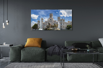 Obraz na płótnie Hiszpania Fontanna pałac Madryt