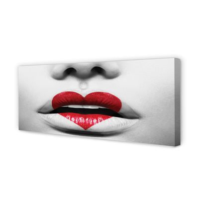Duży obraz na płótnie Usta z Sercem