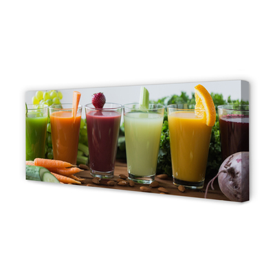Obraz drukowany na płótnie Świeże Soki Warzywno-Owocowe