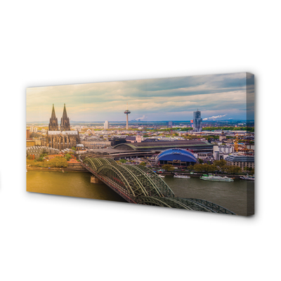 Obraz na płótnie Niemcy Rzeka panoramy mosty