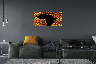 Obraz canvas na ścianę Mapa z Wzorami