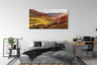 Obraz drukowany na płótnie Dolina w Objęciach Lasu