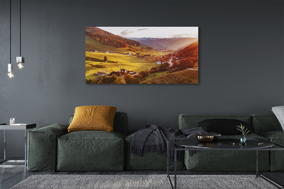 Obraz drukowany na płótnie Dolina w Objęciach Lasu